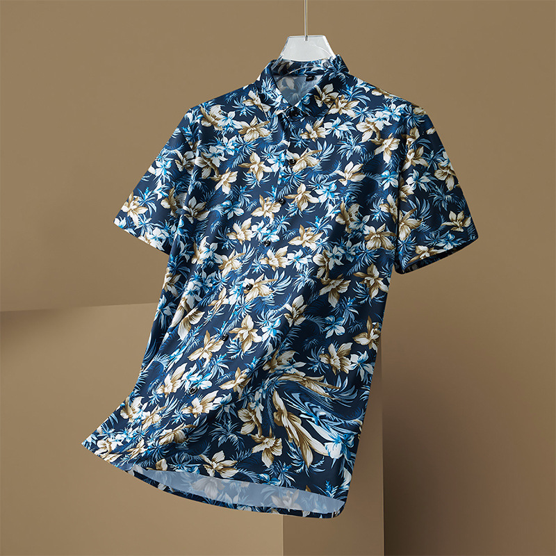 플러스 사이즈 남성용 편안한 루즈 캐주얼 셔츠, 하와이 - Vintage Hawaiian Floral Shirt 리뷰 및 가격