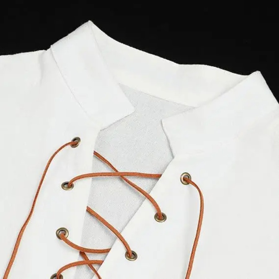 남자아이용 중세 해적 셔츠, 르네상스 스타일 레이스업  - Shirts 리뷰 및 가격